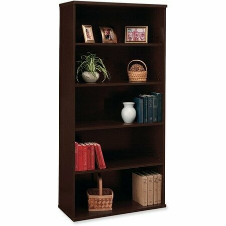 BUSH BUSINESS FURNITURE Bush WC12914, Series C Collection 36w 5 Shelf Bookcase, Mocha Cherry BSHWC12914